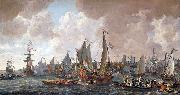 Lieve Verschuier The arrival of King Charles II of England in Rotterdam, 24 May 1660. oil painting on canvas